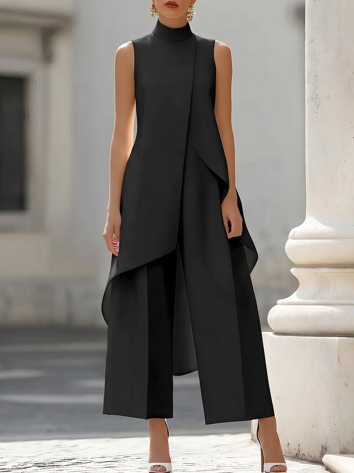 Carina - Ensemble pantalon large structuré