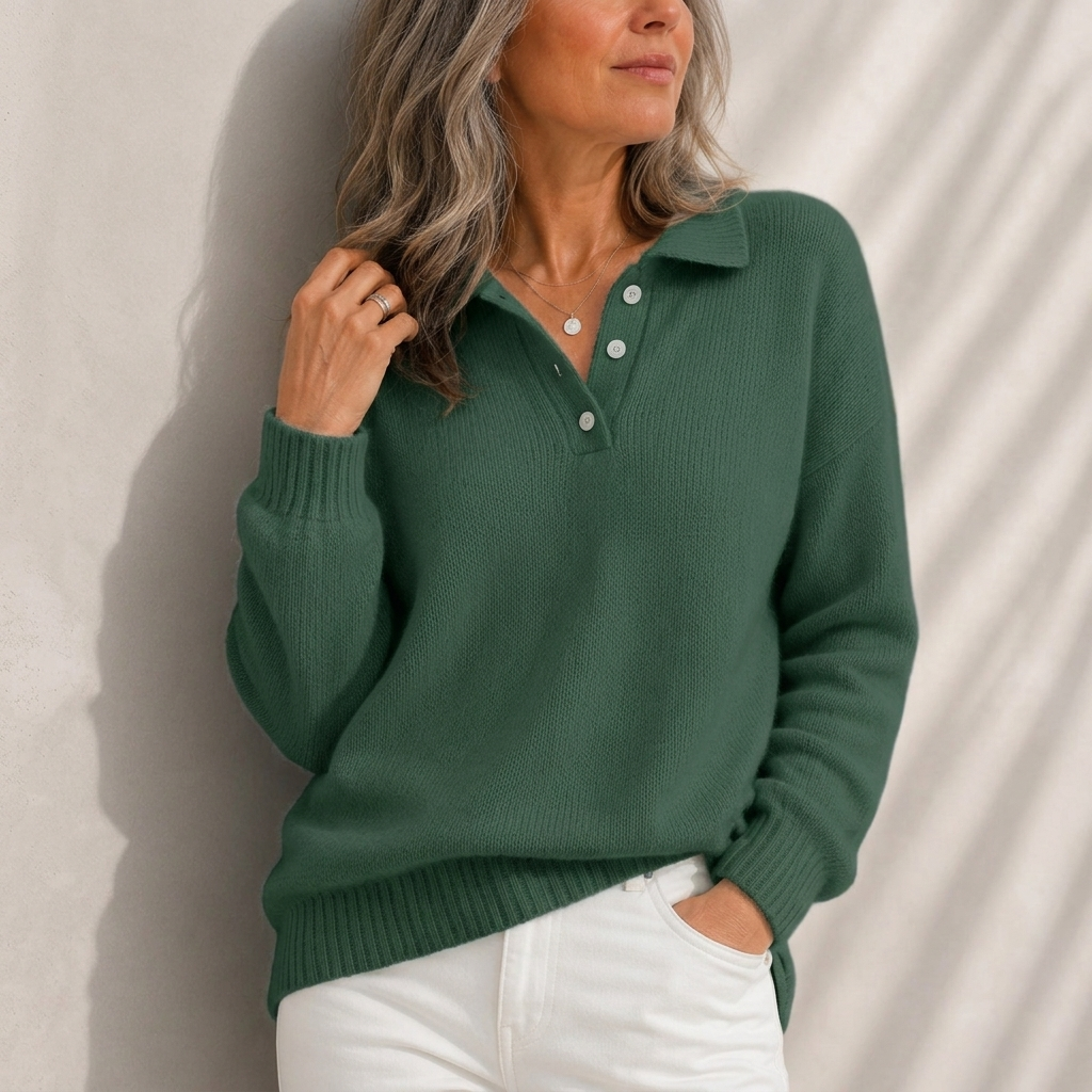Aelis - Pull col polo doux