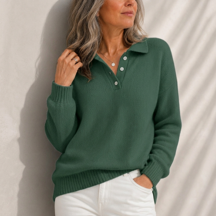 Aelis - Pull col polo doux