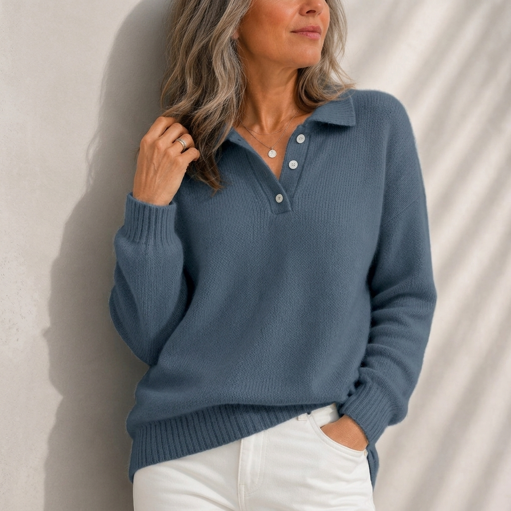 Aelis - Pull col polo doux