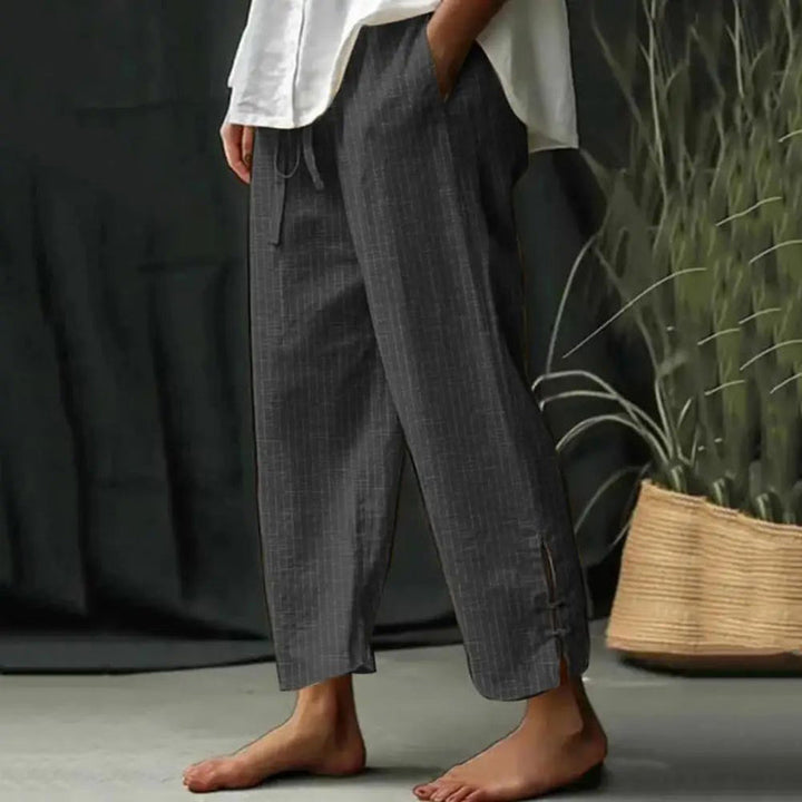 Fioravelle - Pantalon texturé coupe ample