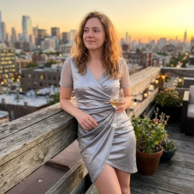 Alvina - Robe de cocktail à volants