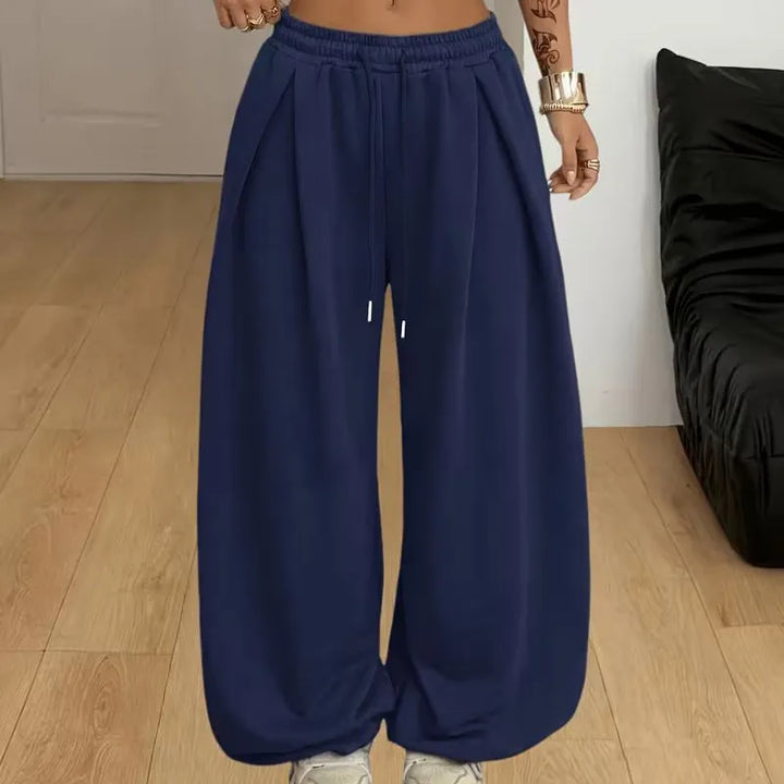 Annis - Pantalon ample décontracté à taille coulissée