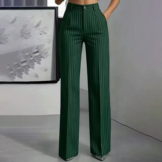 Blyss - Pantalon large à rayures élégantes