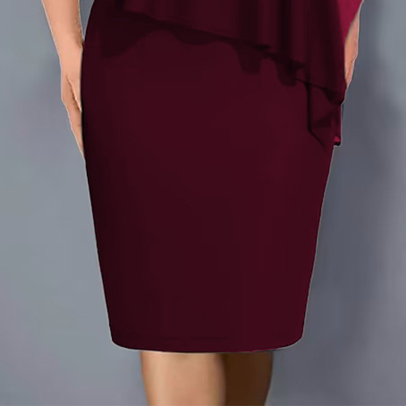 Lirienne - Robe midi à col V ornée de strass premium