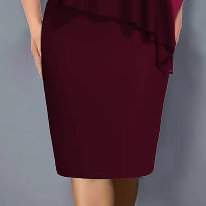 Lirienne - Robe midi à col V ornée de strass premium