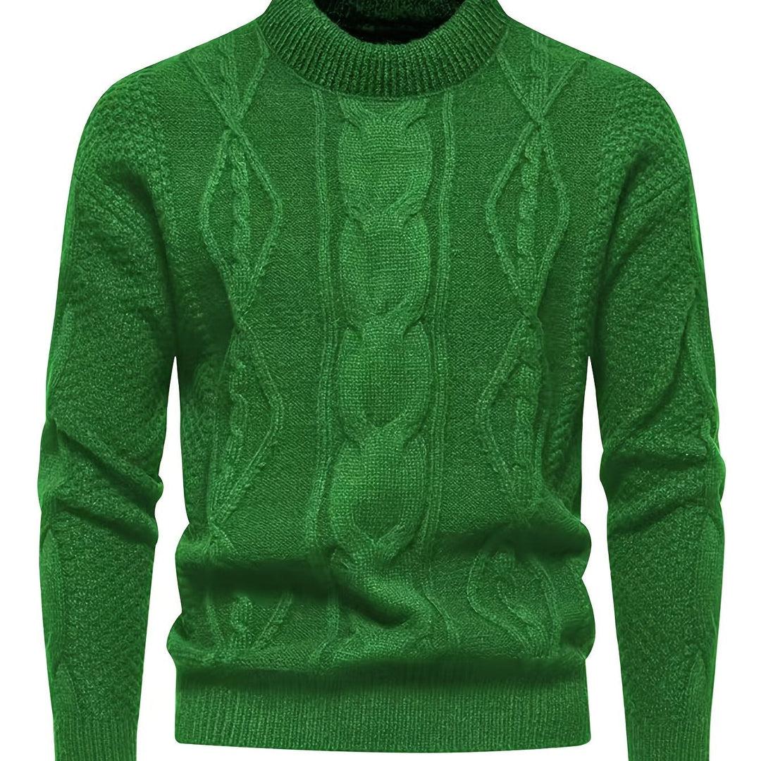 Kael - Pull en maille torsadée à col montant