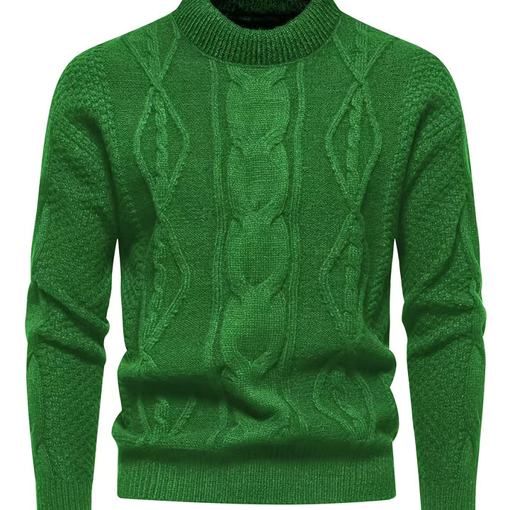 Kael - Pull en maille torsadée à col montant