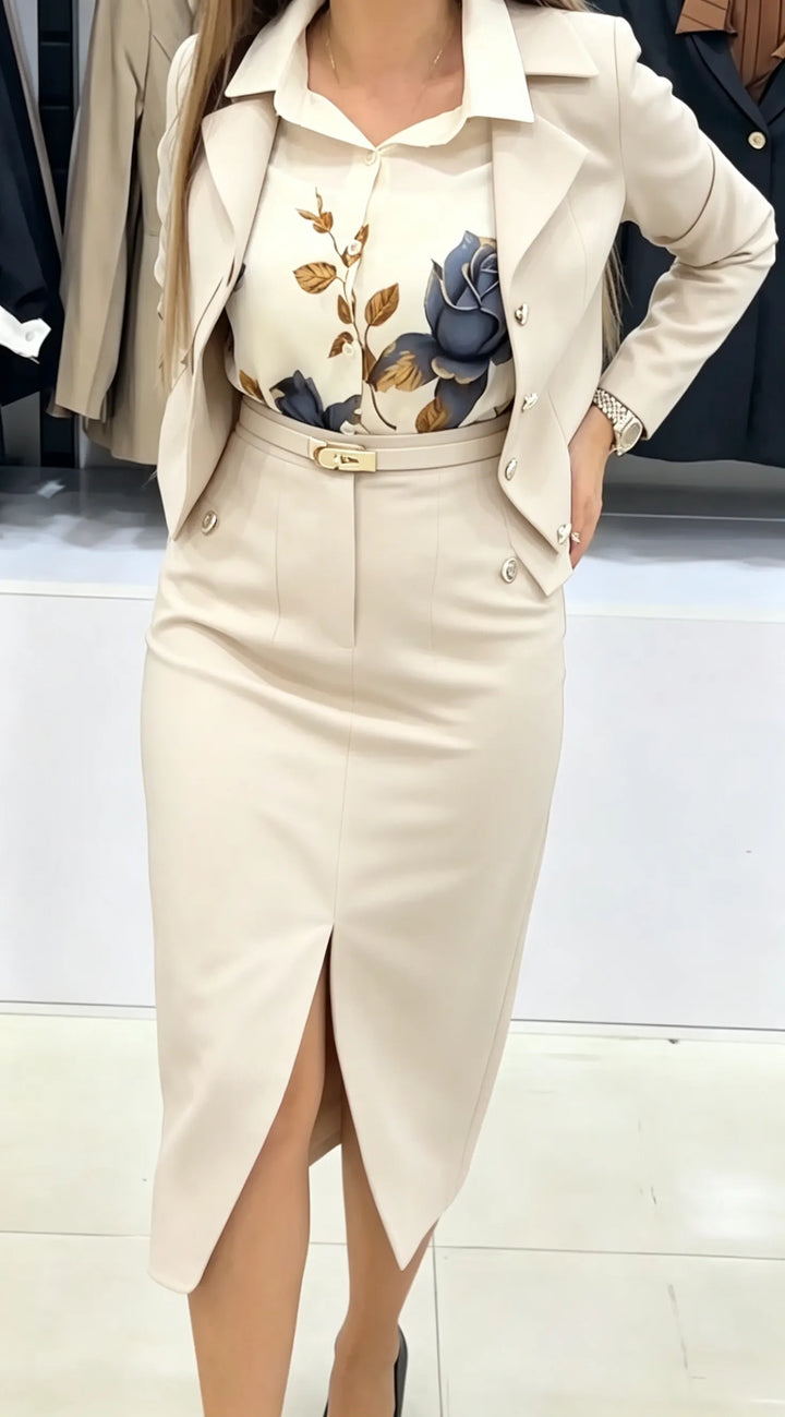 Xavina - Tailleur jupe sur-mesure