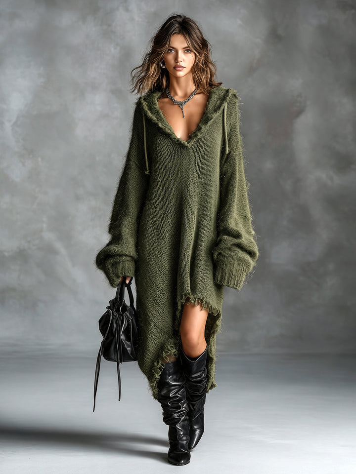 Liesel - Robe midi oversize à capuche