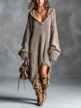Liesel - Robe midi oversize à capuche