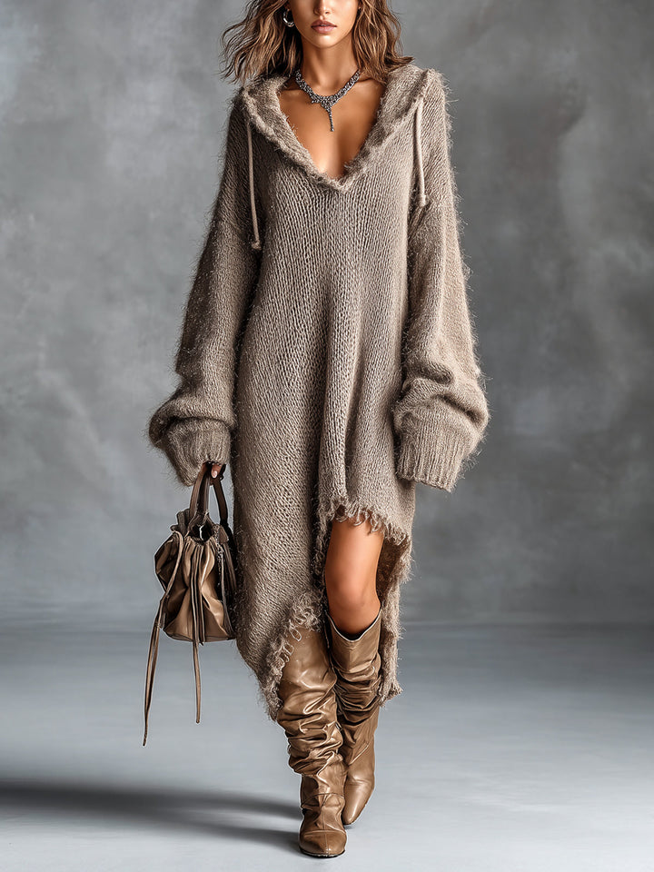Liesel - Robe midi oversize à capuche