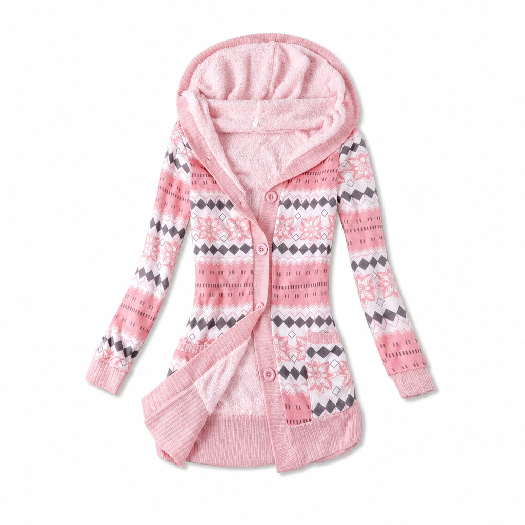 Ines - Cardigan thermique à capuche