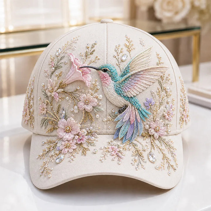 Arlena - Casquette à motif équestre avec détail floral