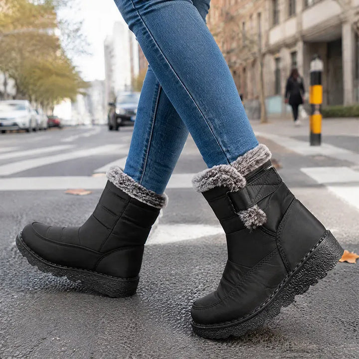 Adina - Bottines d'hiver à revers en peluche