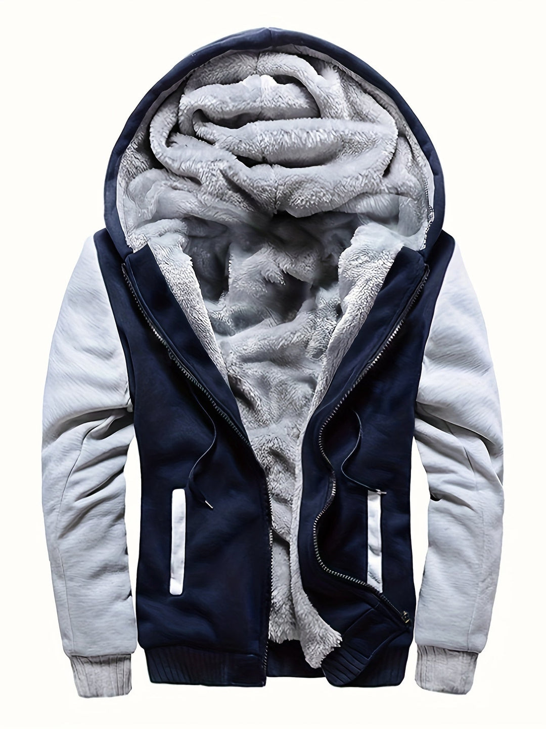 Dax - Sweat à capuche zippé épais à motif camouflage