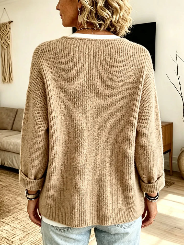 Anisa - Cardigan en maille, coupe décontractée, détails boutons