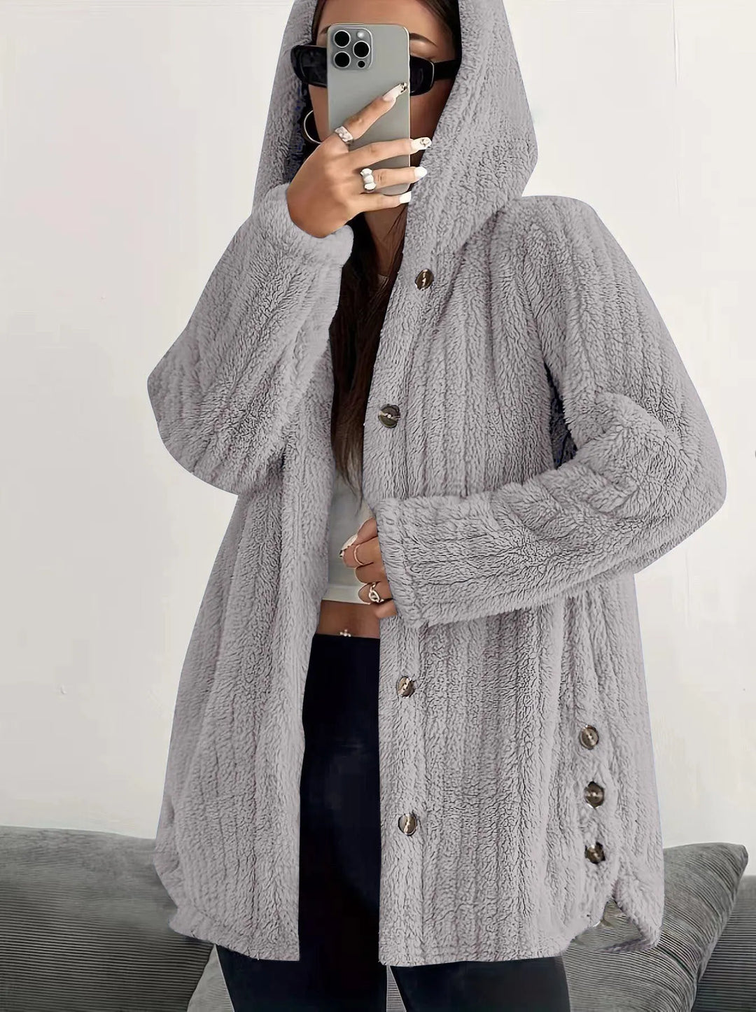 Bellarisse - Veste à capuche texturée et confortable