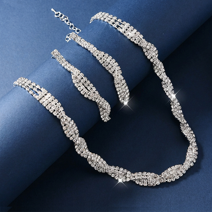 Alessara - Parure torsadée en cristal