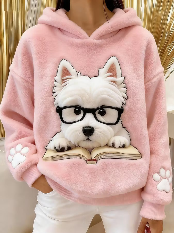 Aileen - Sweat à capuche à imprimé graphique, au toucher doux