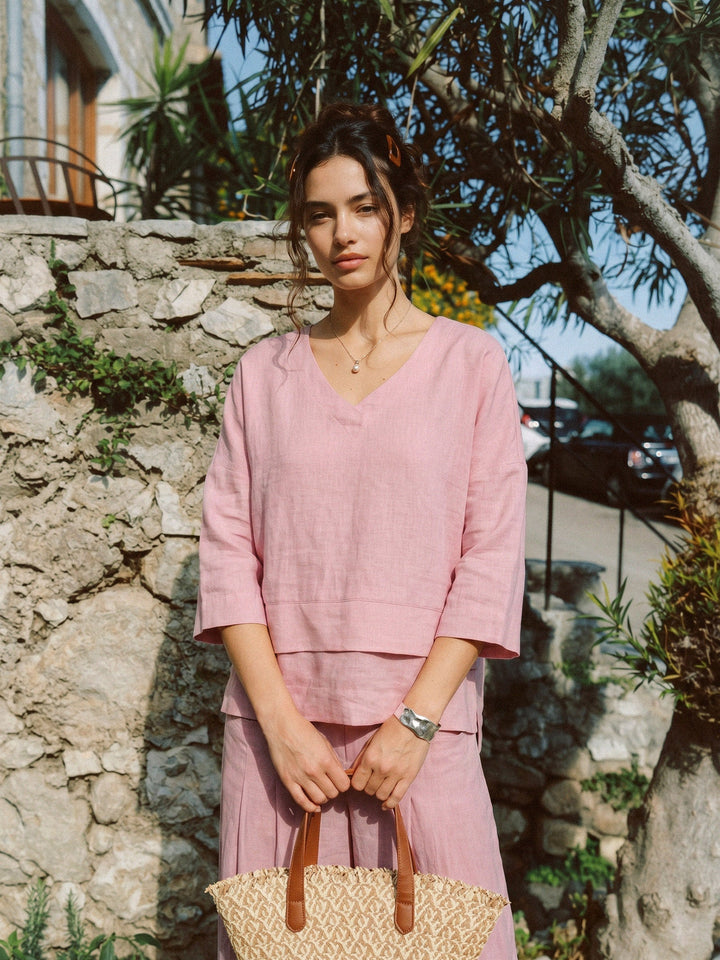 Anaviera - Tunique superposée en lin