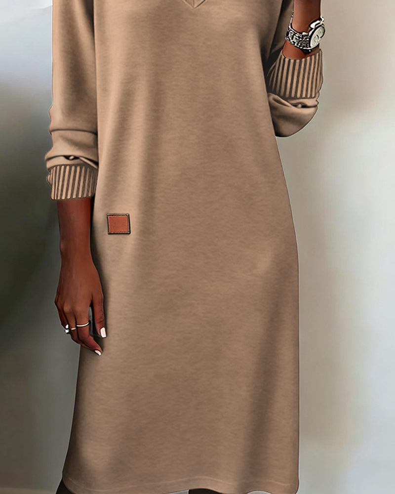 Galenique - Robe pull décontractée à col V