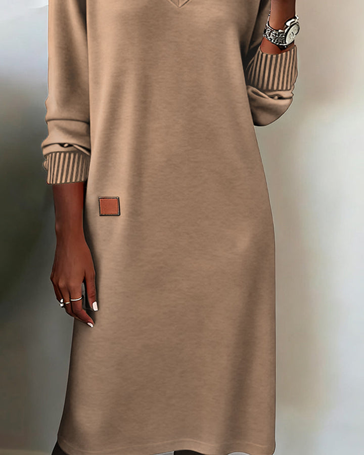 Galenique - Robe pull décontractée à col V