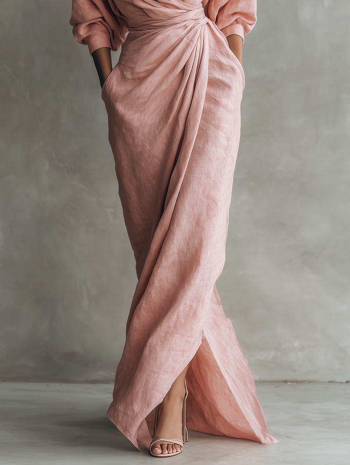 Ariana - Robe longue élégante en lin