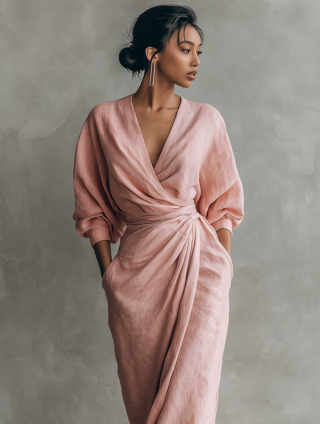 Ariana - Robe longue élégante en lin