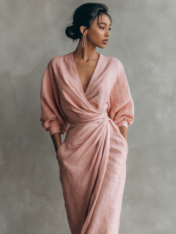 Ariana - Robe longue élégante en lin