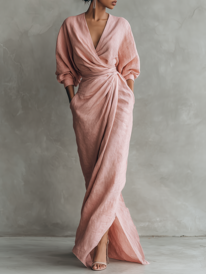 Ariana - Robe longue élégante en lin