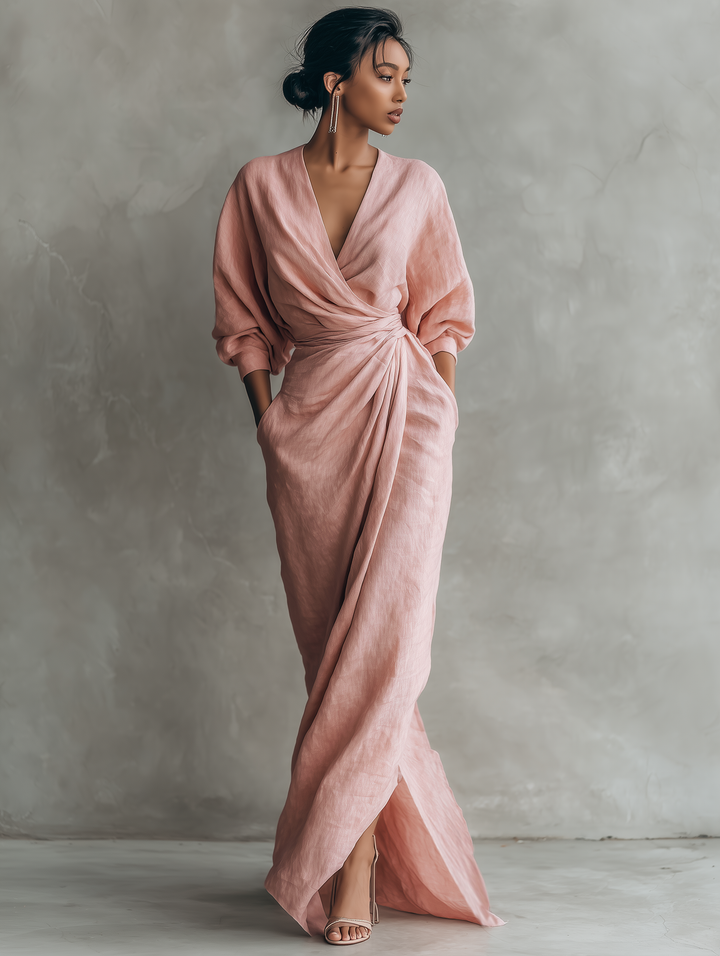 Ariana - Robe longue élégante en lin