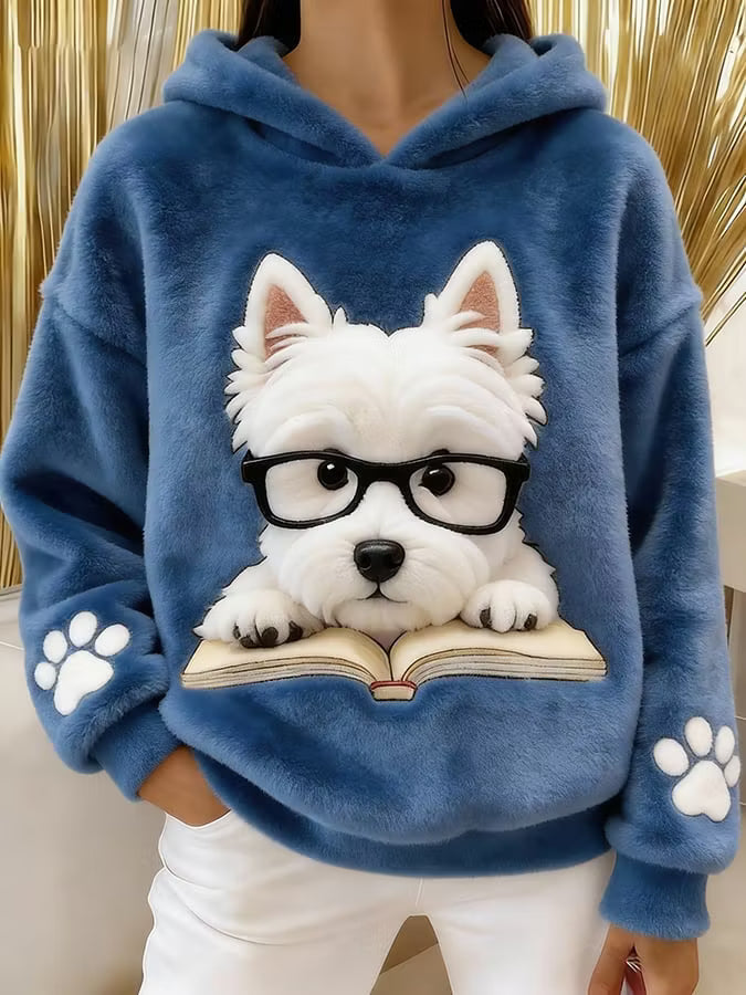 Aileen - Sweat à capuche à imprimé graphique, au toucher doux