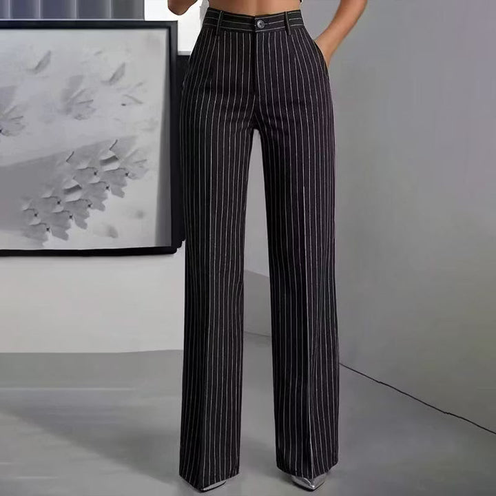 Blyss - Pantalon large à rayures élégantes