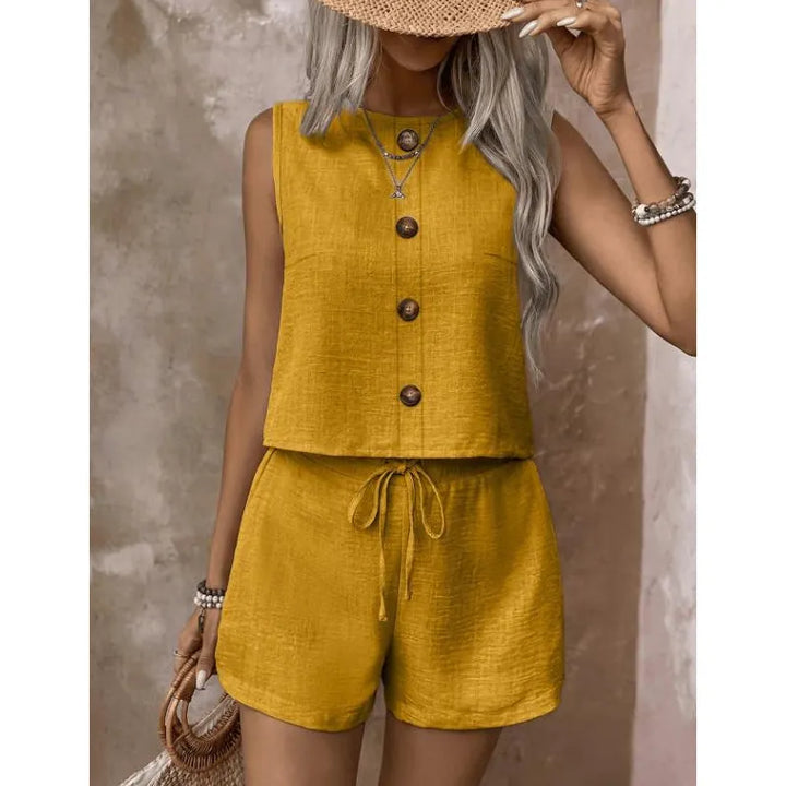 Abilene - Ensemble coordonné débardeur texturé et short