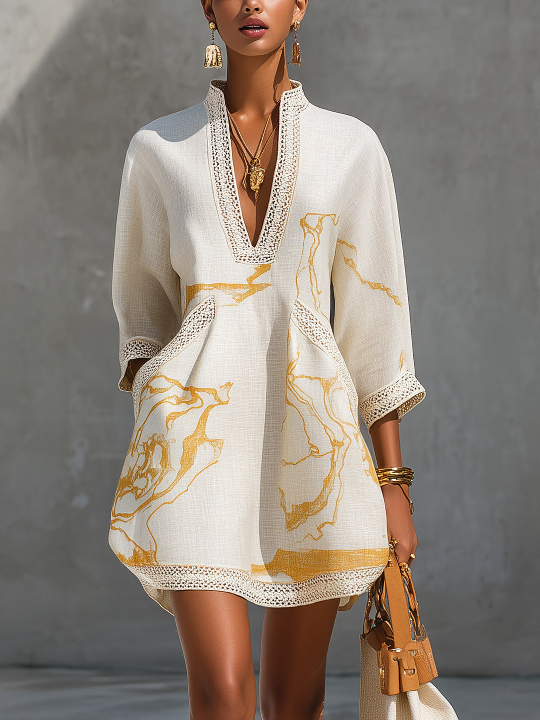 Isalyn - Robe mini au toucher doux