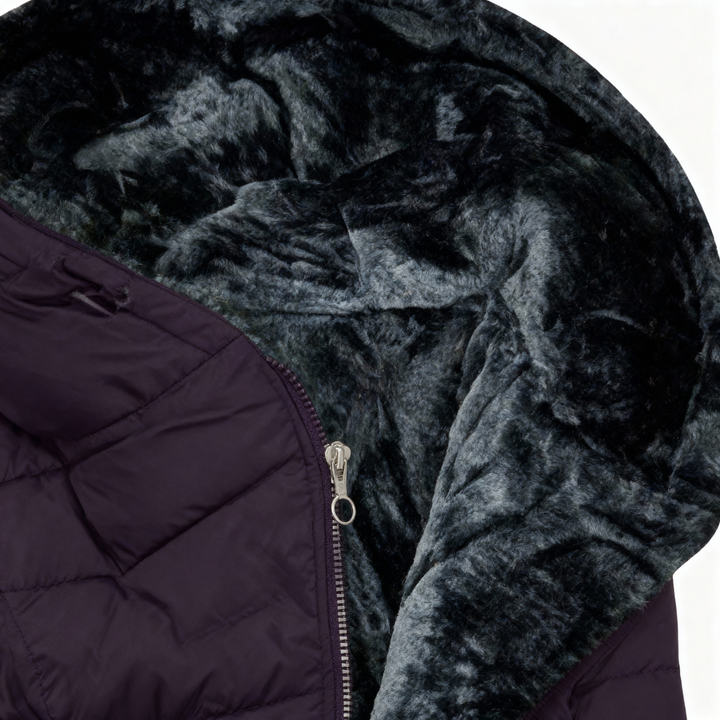 Leni - Manteau matelassé à capuche, doublé et chaud