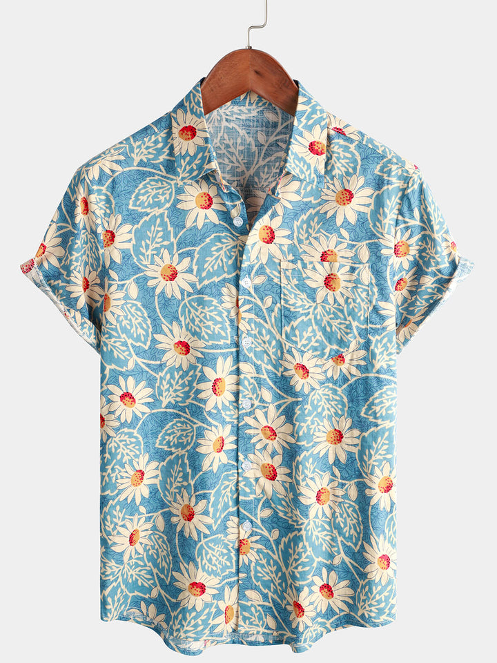 Leoric - Chemise manches courtes légère à motif fleuri