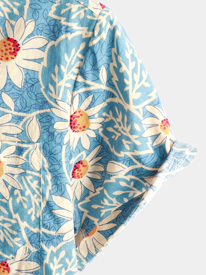 Leoric - Chemise manches courtes légère à motif fleuri