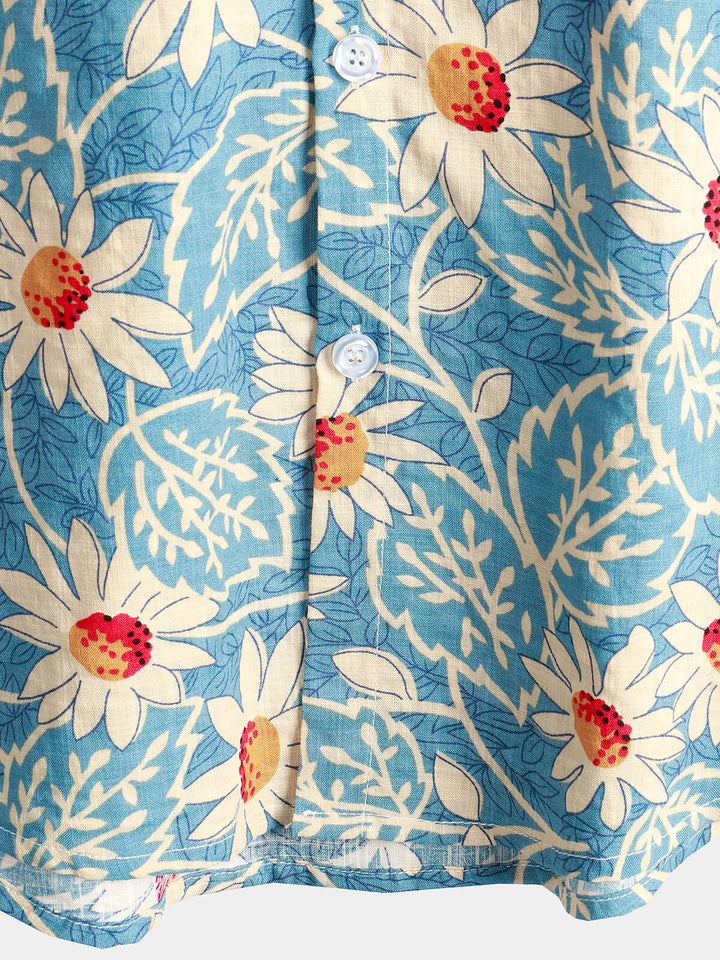 Leoric - Chemise manches courtes légère à motif fleuri