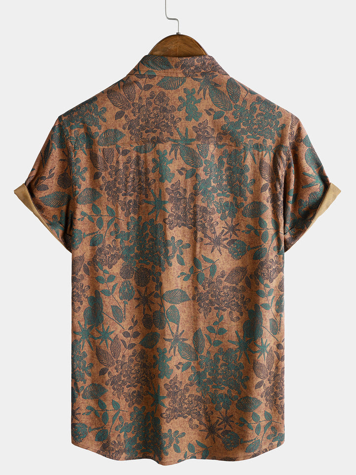 Leoric - Chemise manches courtes légère à motif fleuri