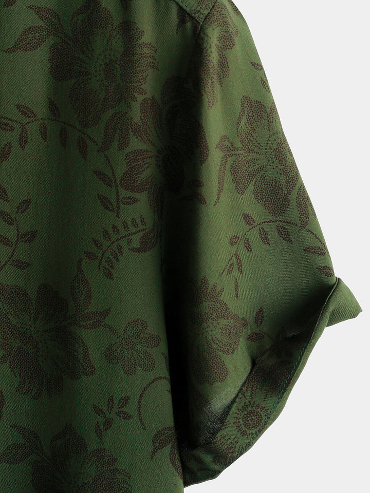 Leoric - Chemise manches courtes légère à motif fleuri