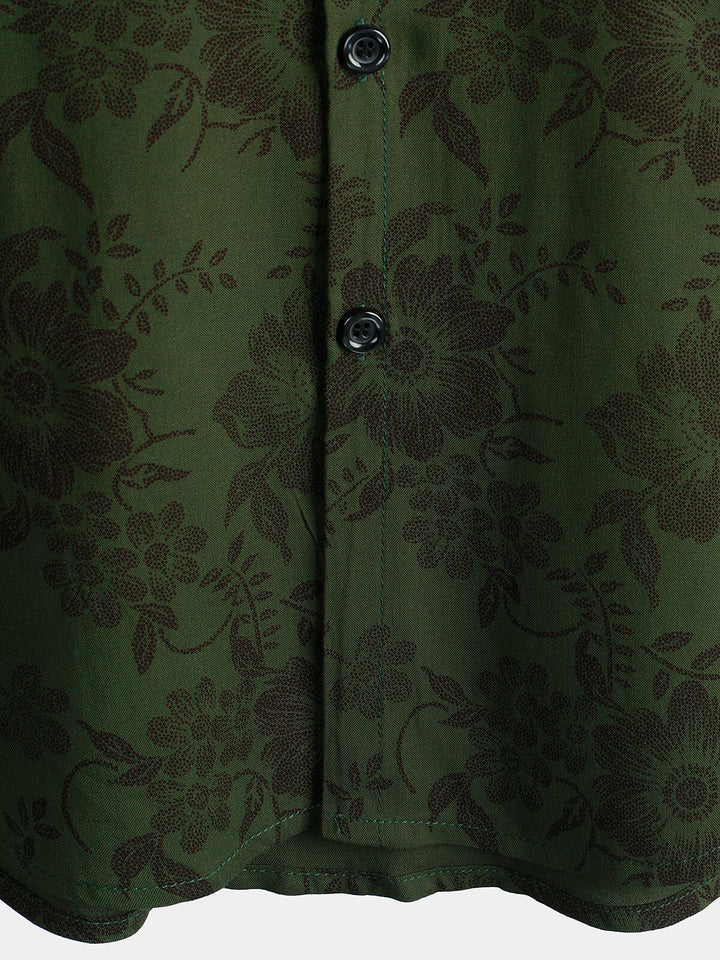 Leoric - Chemise manches courtes légère à motif fleuri