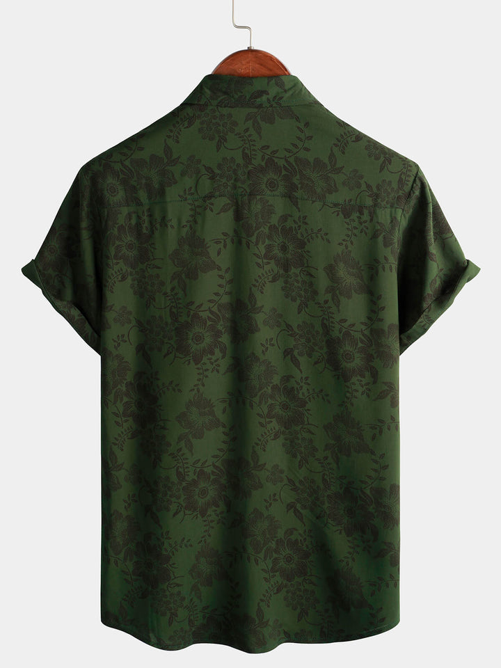 Leoric - Chemise manches courtes légère à motif fleuri