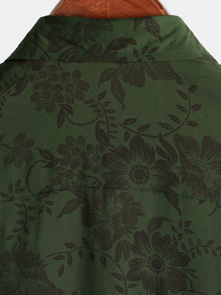 Leoric - Chemise manches courtes légère à motif fleuri