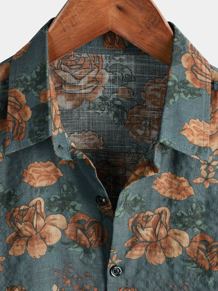 Leoric - Chemise manches courtes légère à motif fleuri