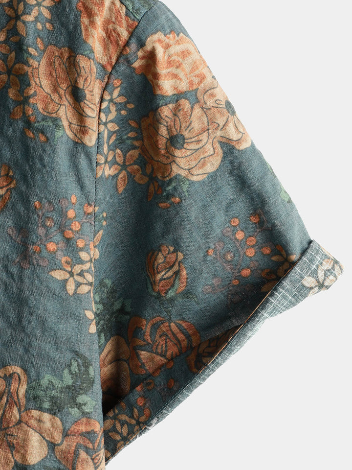 Leoric - Chemise manches courtes légère à motif fleuri