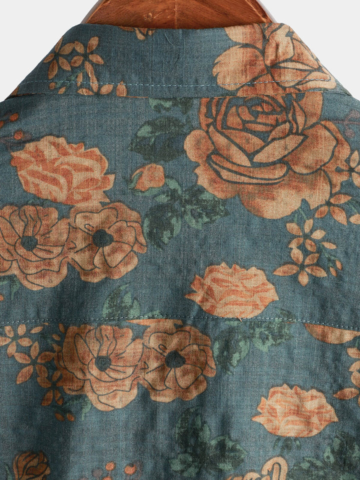 Leoric - Chemise manches courtes légère à motif fleuri