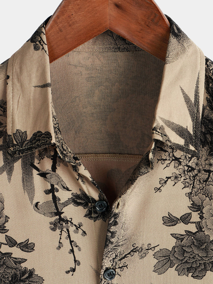 Leoric - Chemise manches courtes légère à motif fleuri