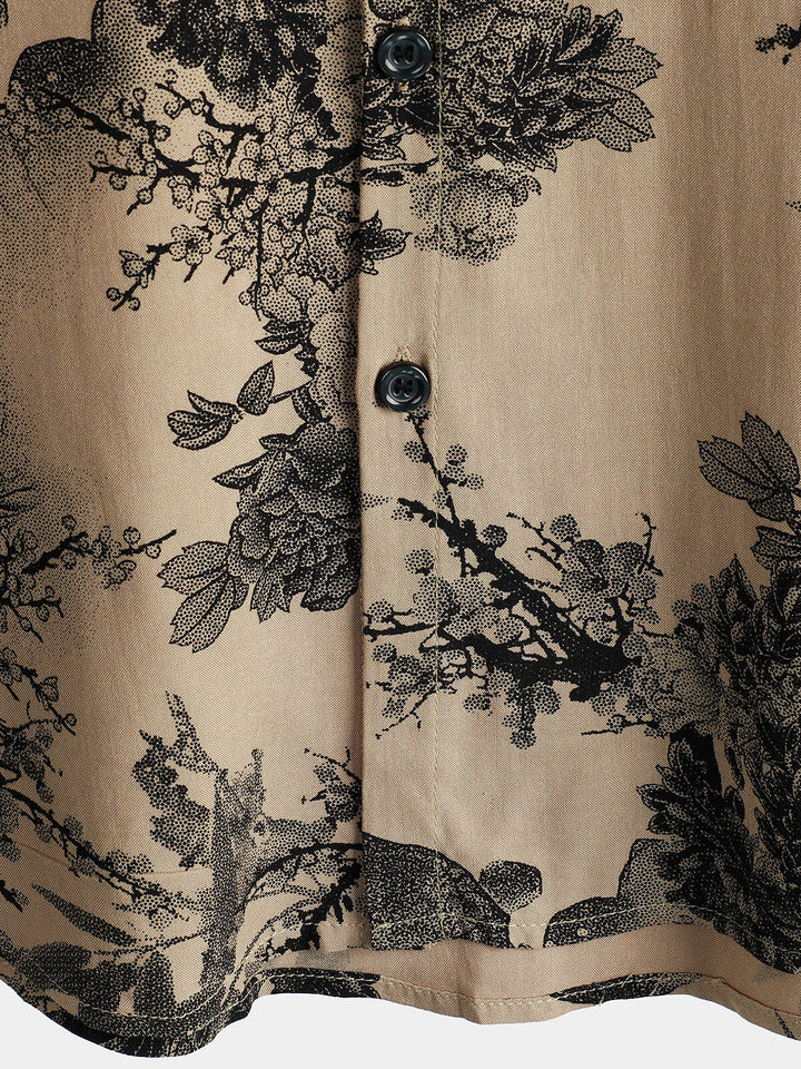 Leoric - Chemise manches courtes légère à motif fleuri